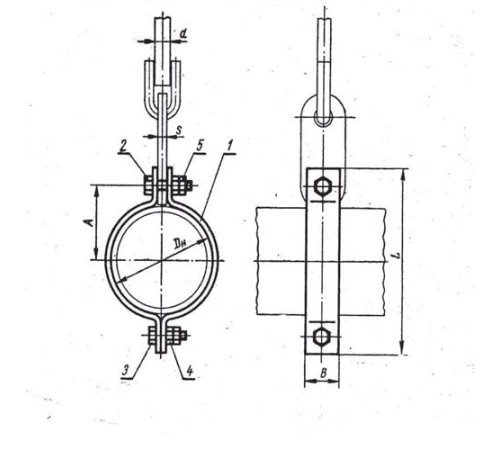 Хомуты укороченные горизонтальных трубопроводов в Барановичах