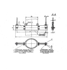 Хомуты укороченные подвесок вертикальных стальных трубопроводов