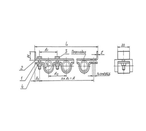 Подвески судовых трубопроводов Тип 7 в Барановичах