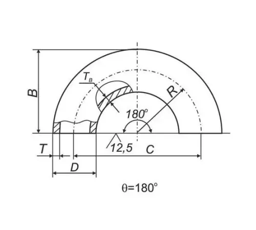 Отводы 180° ВУС в Барановичах для трубопроводов
