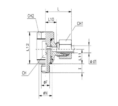 Угольники Banjo с уплотнительным кольцом TN111GG M в Барановичах