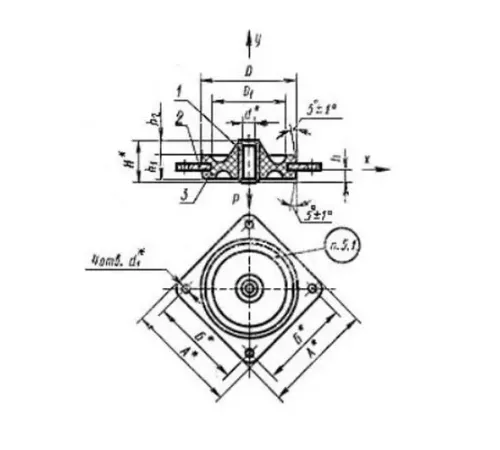 Амортизаторы приборные резинометаллические пластинчатые в Барановичах