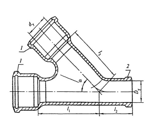 Косые чугунные тройники 60 градусов в Барановичах