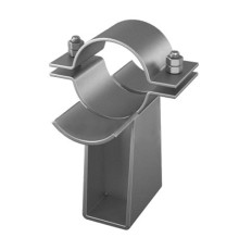 Неподвижная опора с плоским хомутом