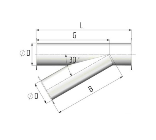 Титановые неравнопроходные косые тройники в Барановичах