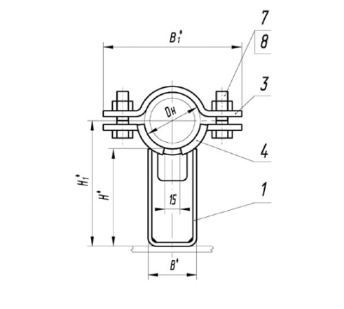 Опоры ТПР.04.01(2) для трубопроводов в Барановичах