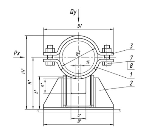 Опоры ТПР.08.38.00.000 в Барановичах для трубопроводов