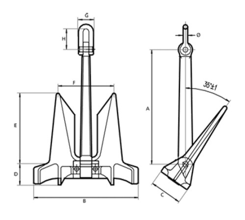 Якоря HHP для судостроения в Барановичах