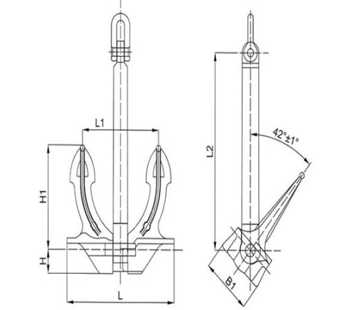 U.S.N бесштоковые якоря в Барановичах с доставкой